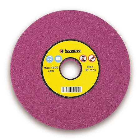 TECOMEC Grinding Wheel 1/8" Chainsaw Chain Sharpening, 5-3/4" X 7/8" X 1/8", Ruby, 60 Medium Grit 1150029